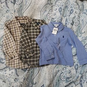Lot of 3 baby boys shirts Ralph Lauren Childrens